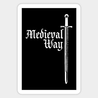 Medieval Way (sword) 2 White Magnet